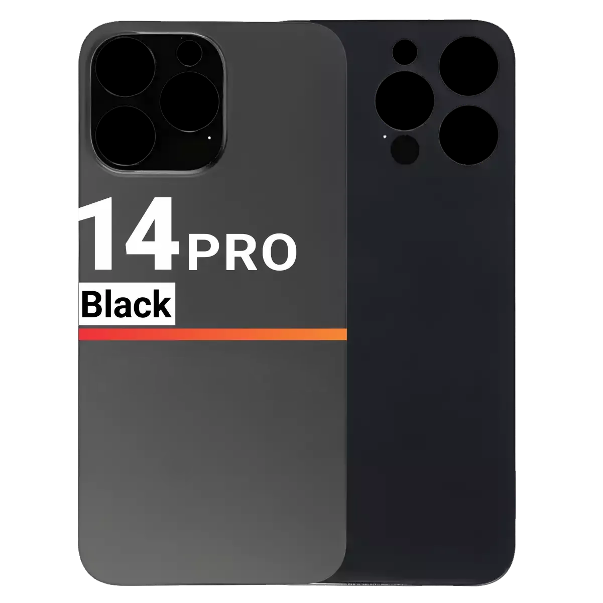 Back Glass Compatible For Apple iPhone 14 Pro (Pull) (Black)
