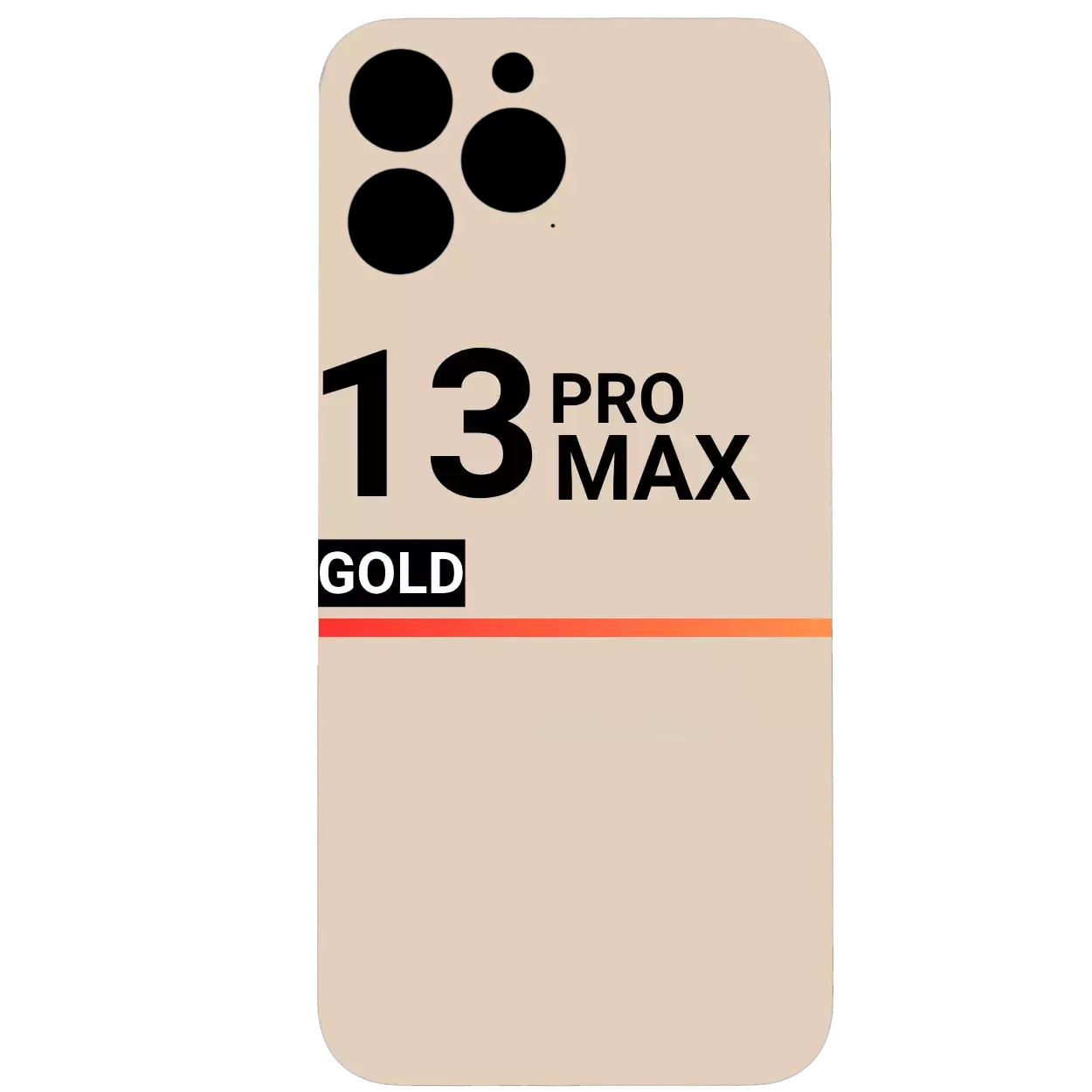 Back Glass Compatible For Apple iPhone 13 Pro Max (Pull) (Gold)