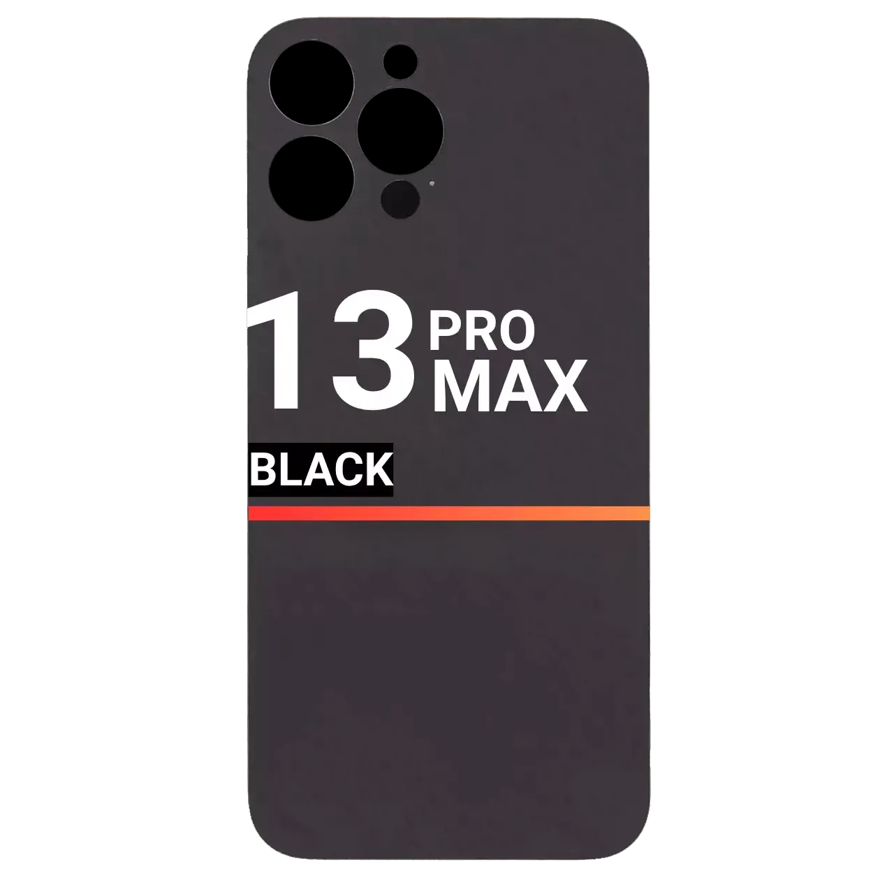 Back Glass Compatible For Apple iPhone 13 Pro Max (Pull) (Black)