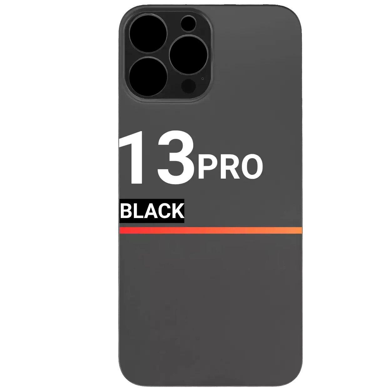 Back Glass Compatible For Apple iPhone 13 Pro (Pull) (Black)