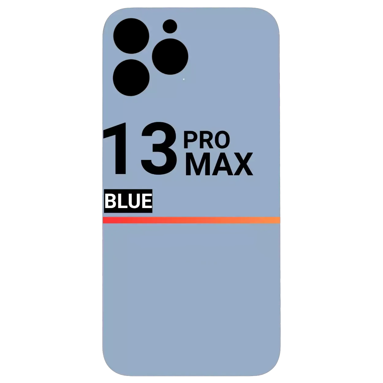 Back Glass Compatible For Apple iPhone 13 Pro Max (Pull) (Blue)