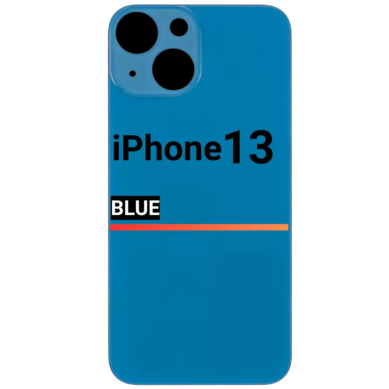 Back Glass Compatible For Apple iPhone 13 (Pull) (Blue)