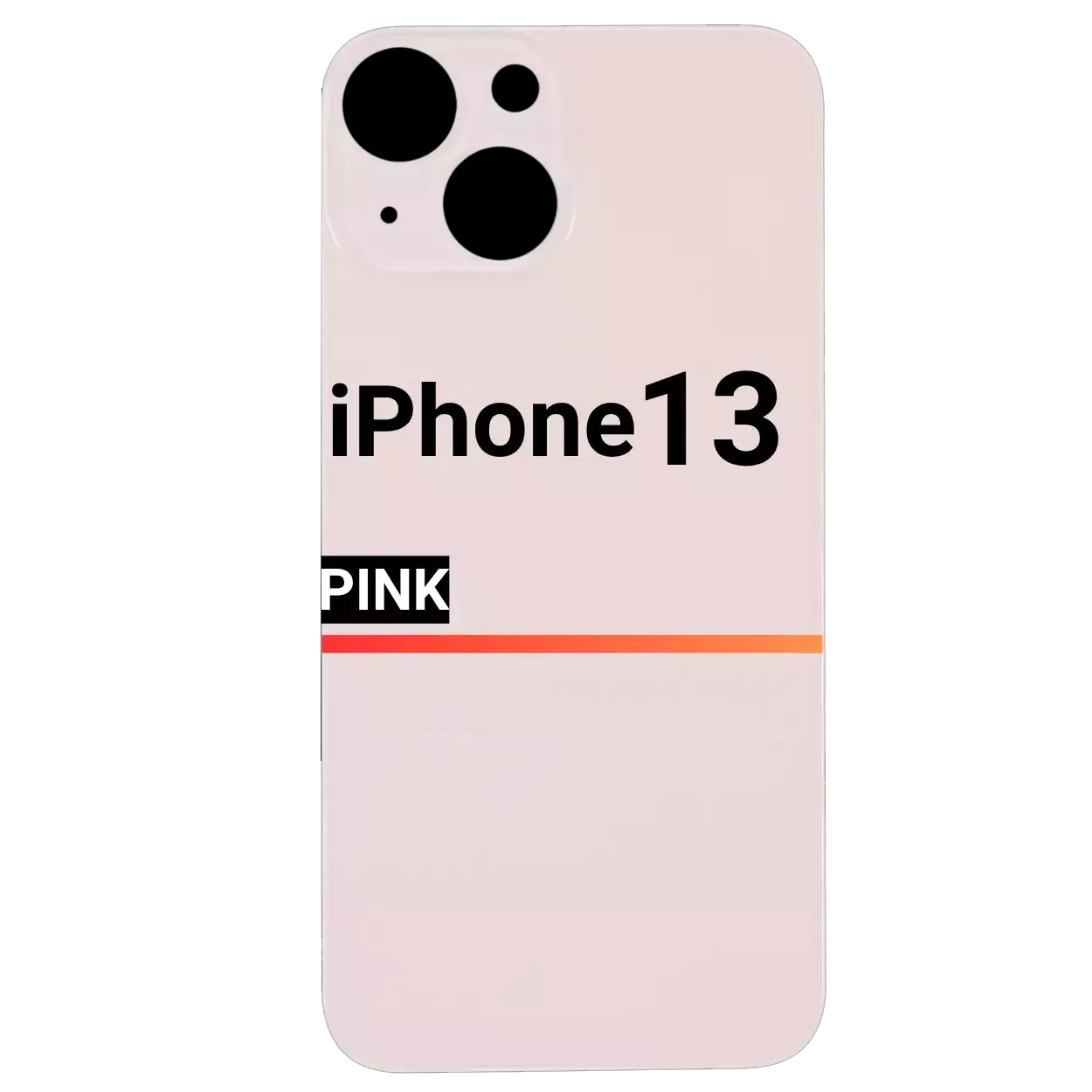 Back Glass Compatible For Apple iPhone 13 (Pull) (Pink)