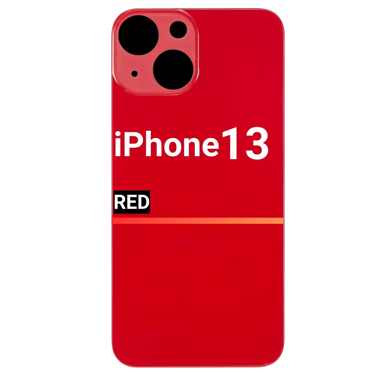 Back Glass Compatible For Apple iPhone 13 (Pull) (Red)