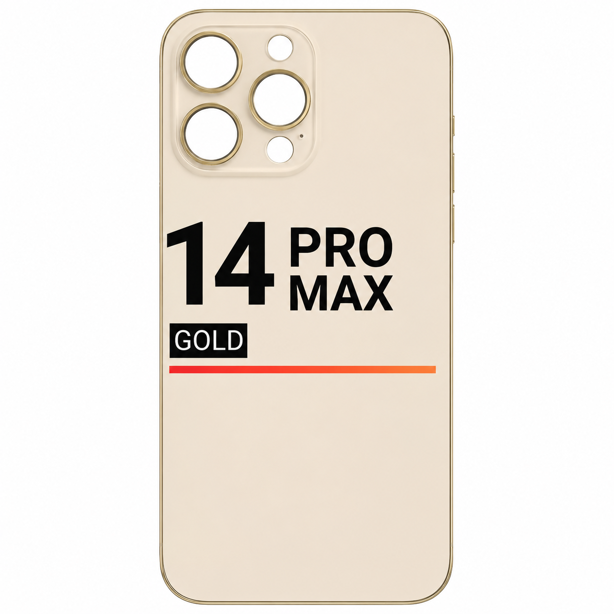 Back Glass Compatible For Apple iPhone 14 Pro Max (Pull) (Gold)
