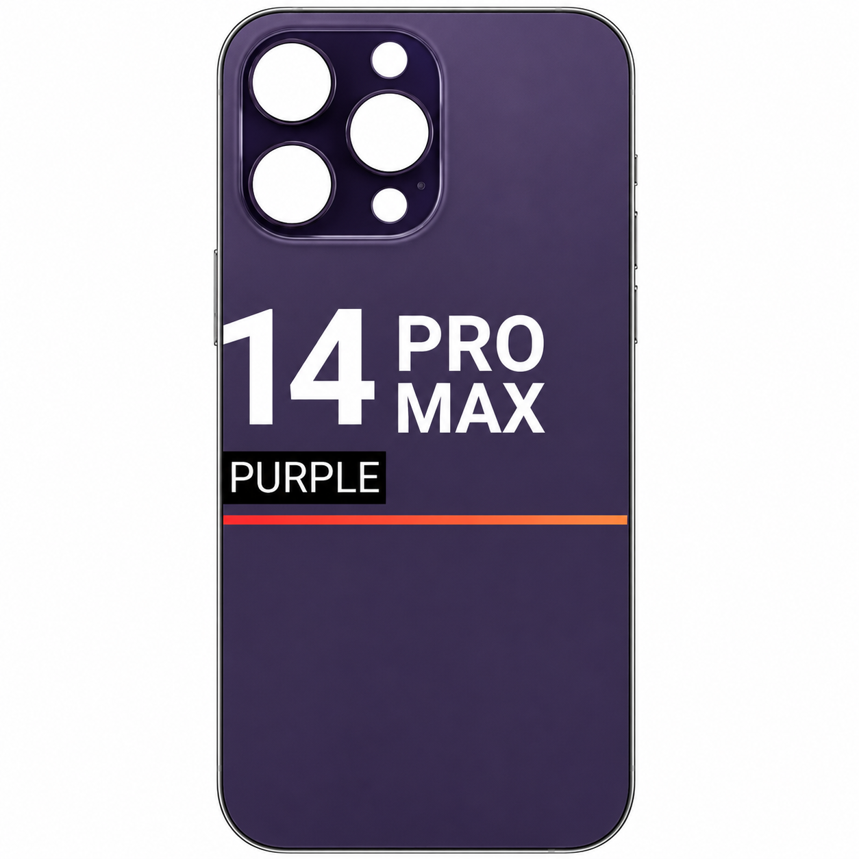 Back Glass Compatible For Apple iPhone 14 Pro Max (Pull) (Deep Purple)