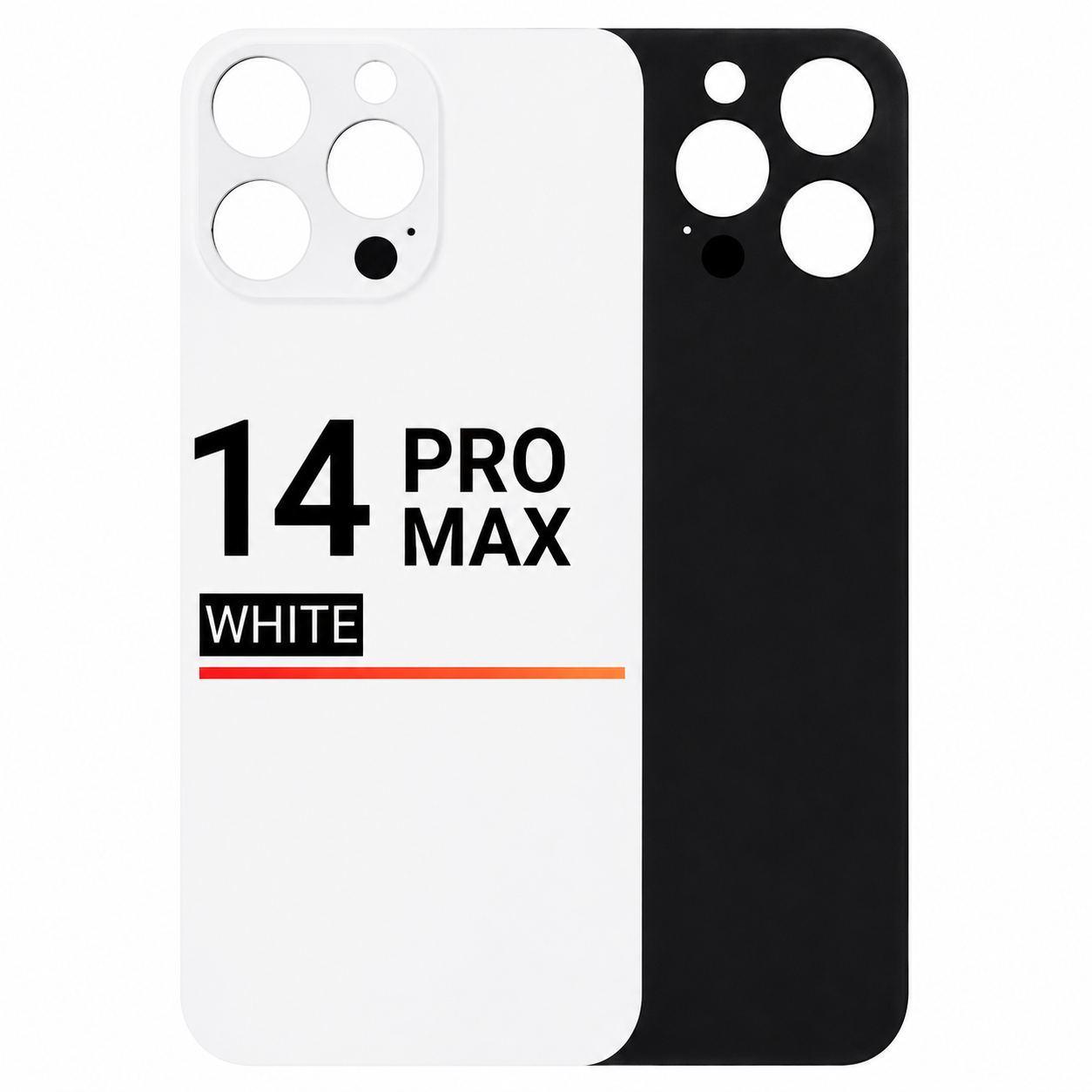 Back Glass Compatible For Apple iPhone 14 Pro Max (Pull) (Silver)