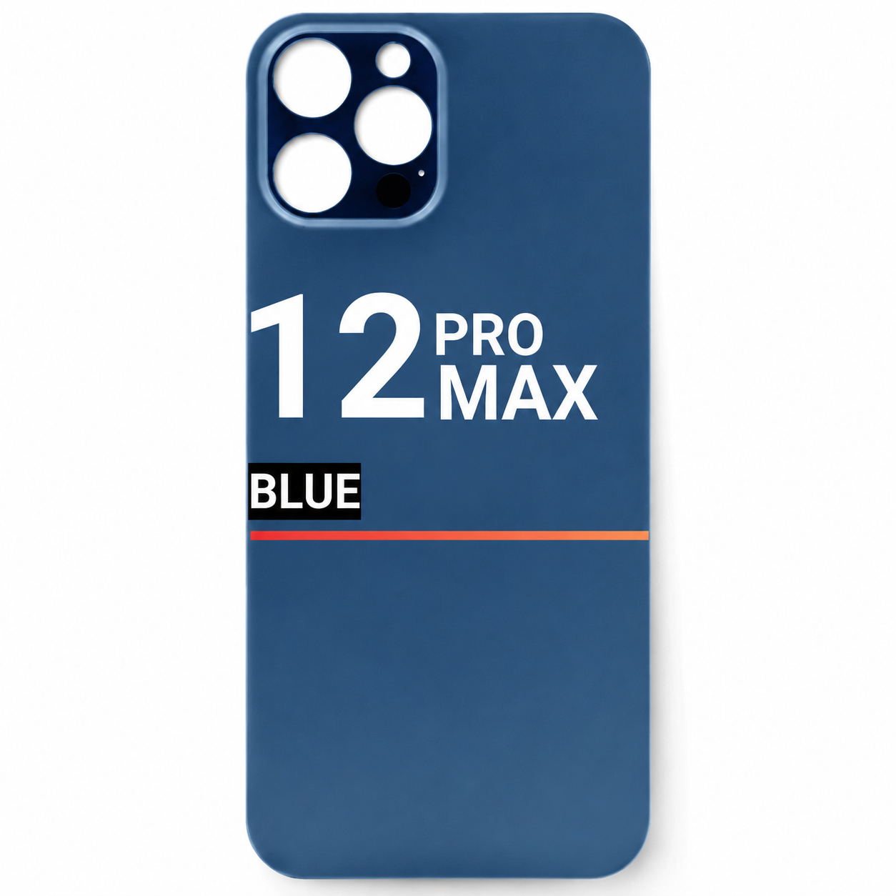 Back Glass Compatible For Apple iPhone 12 Pro Max (Pull) (Blue)