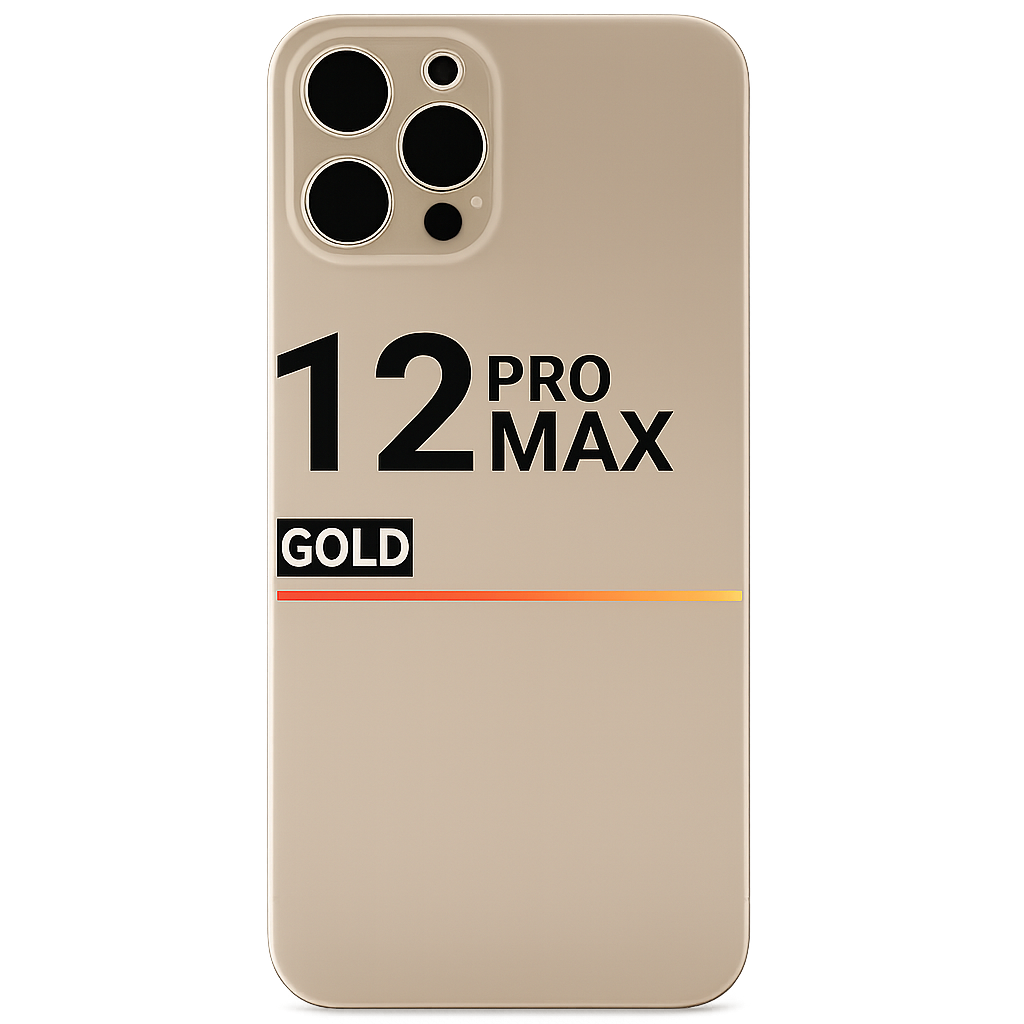 Back Glass Compatible For Apple iPhone 12 Pro Max (Pull) (Gold)
