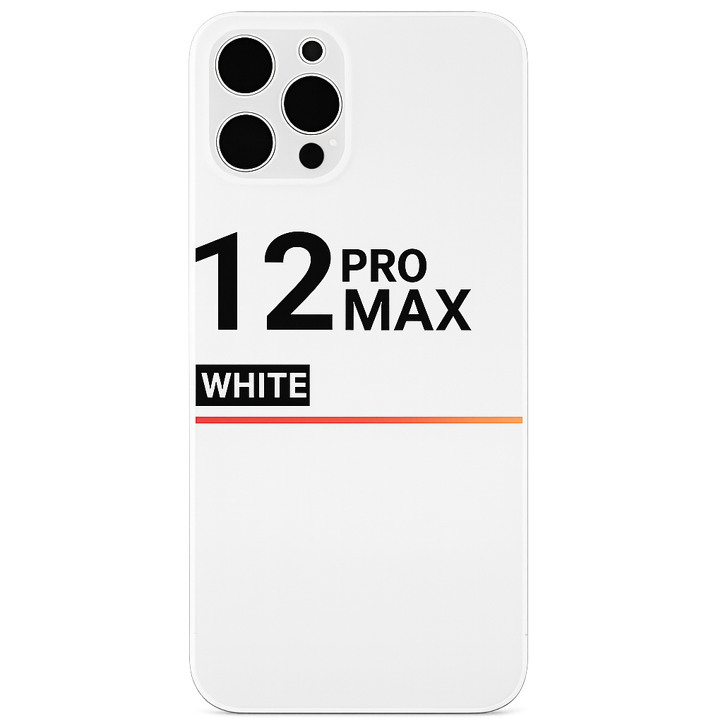 Back Glass Compatible For Apple iPhone 12 Pro Max (Pull) (White)