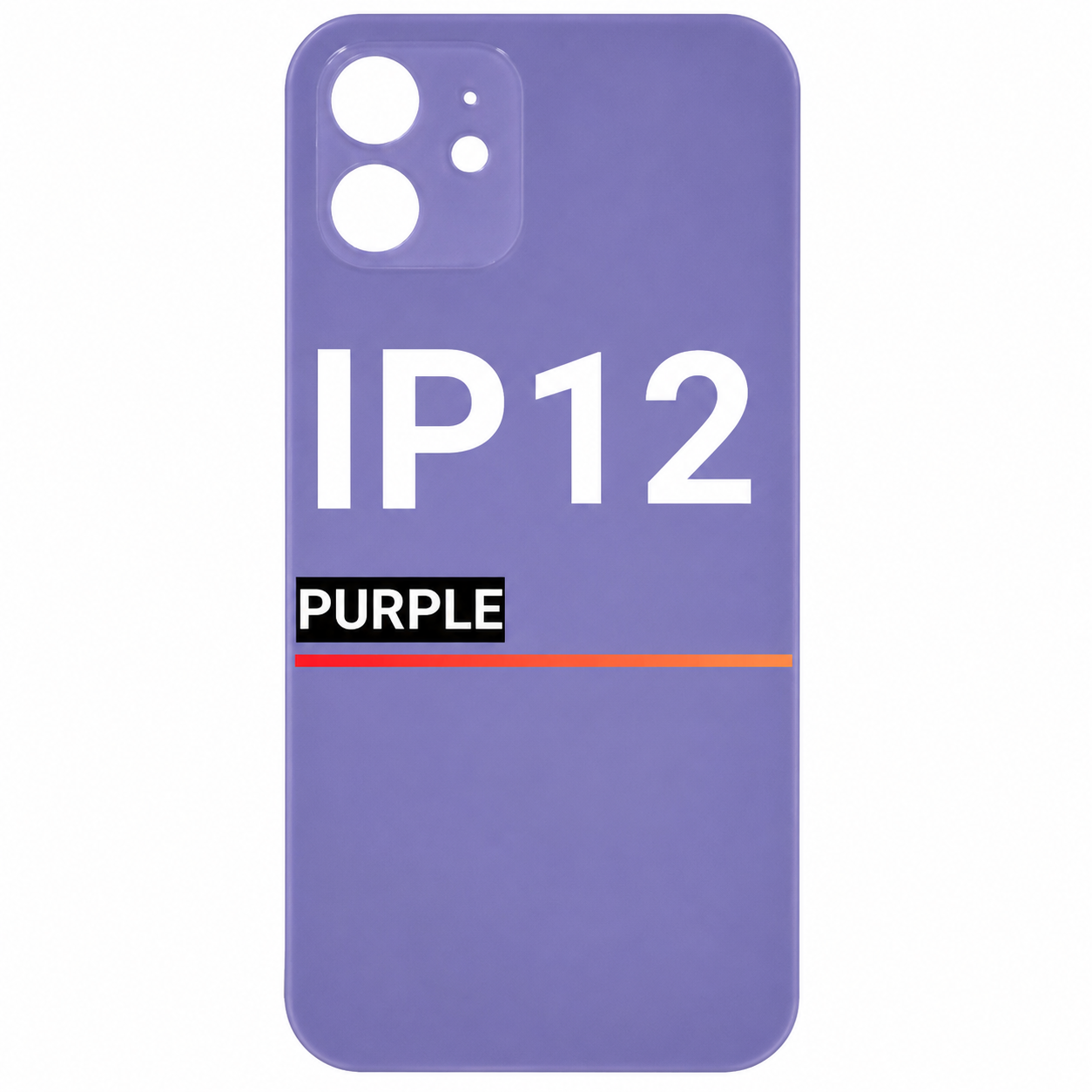 Back Glass Compatible For Apple iPhone 12 (Pull) (Purple)