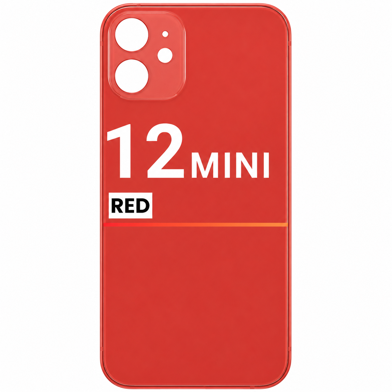 Back Glass Compatible For Apple iPhone 12 Mini (Pull) (Red)