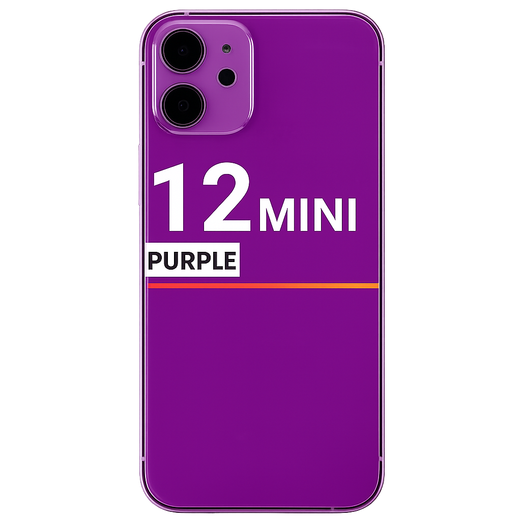 Back Glass Compatible For Apple iPhone 12 Mini (Pull) (Purple)