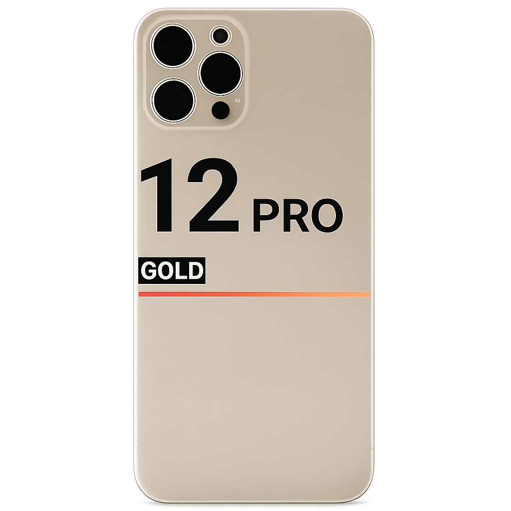 Back Glass Compatible For Apple iPhone 12 Pro (Pull) (Gold)