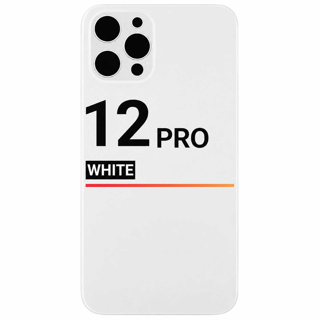 Back Glass Compatible For Apple iPhone 12 Pro (Pull) (White)
