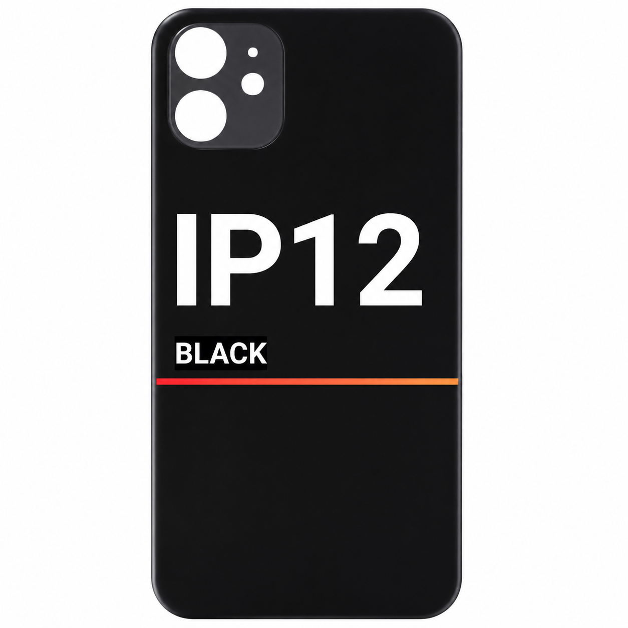 Back Glass Compatible For Apple iPhone 12 (Pull) (Black)