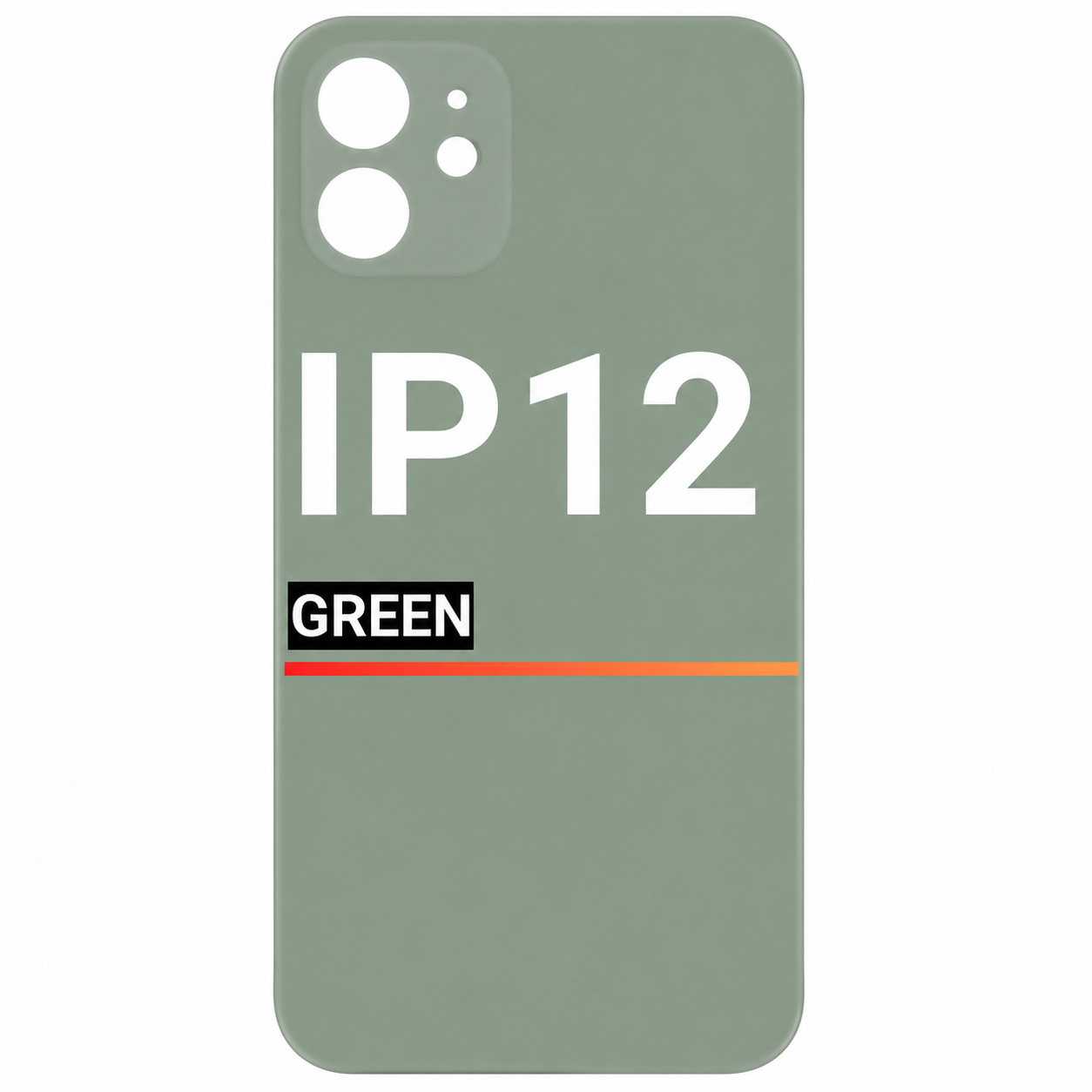 Back Glass Compatible For Apple iPhone 12 (Pull) (Green)