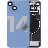 Back Glass w/ MagSafe Magnet & NFC & Flashlight Flex For iPhone 14 (Pull) (Blue)