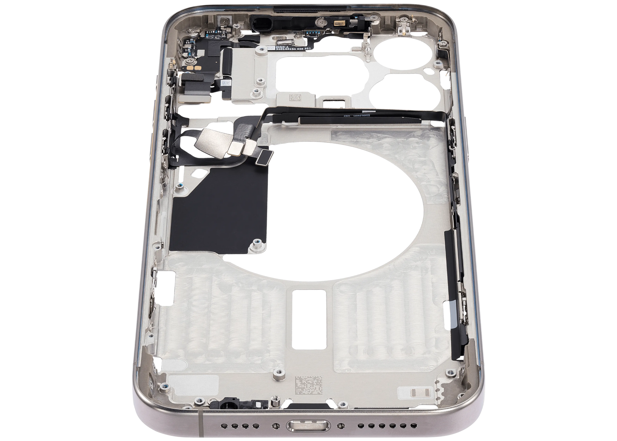 Mid-Frame Housing W/ Small Parts For iPhone 15 Pro Max (EU / Global Version) ( Pull) (Natural Titanium)