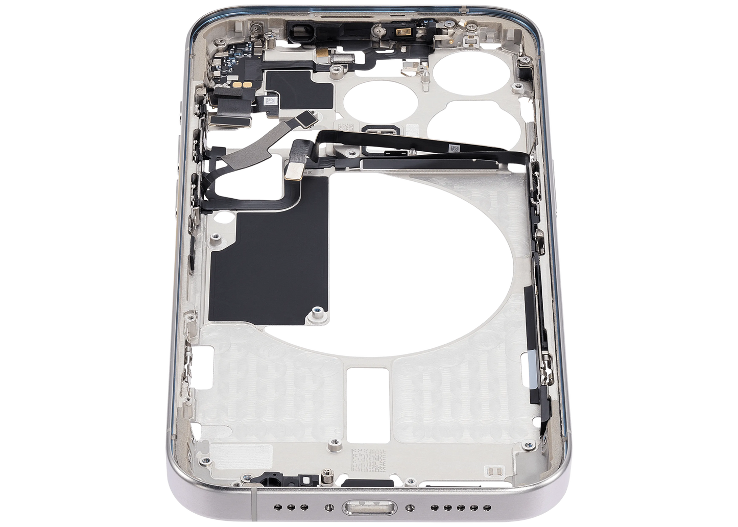 Mid-Frame Housing W/ Small Parts For iPhone 15 Pro (EU / Global Version) (Pull) (White Titanium)