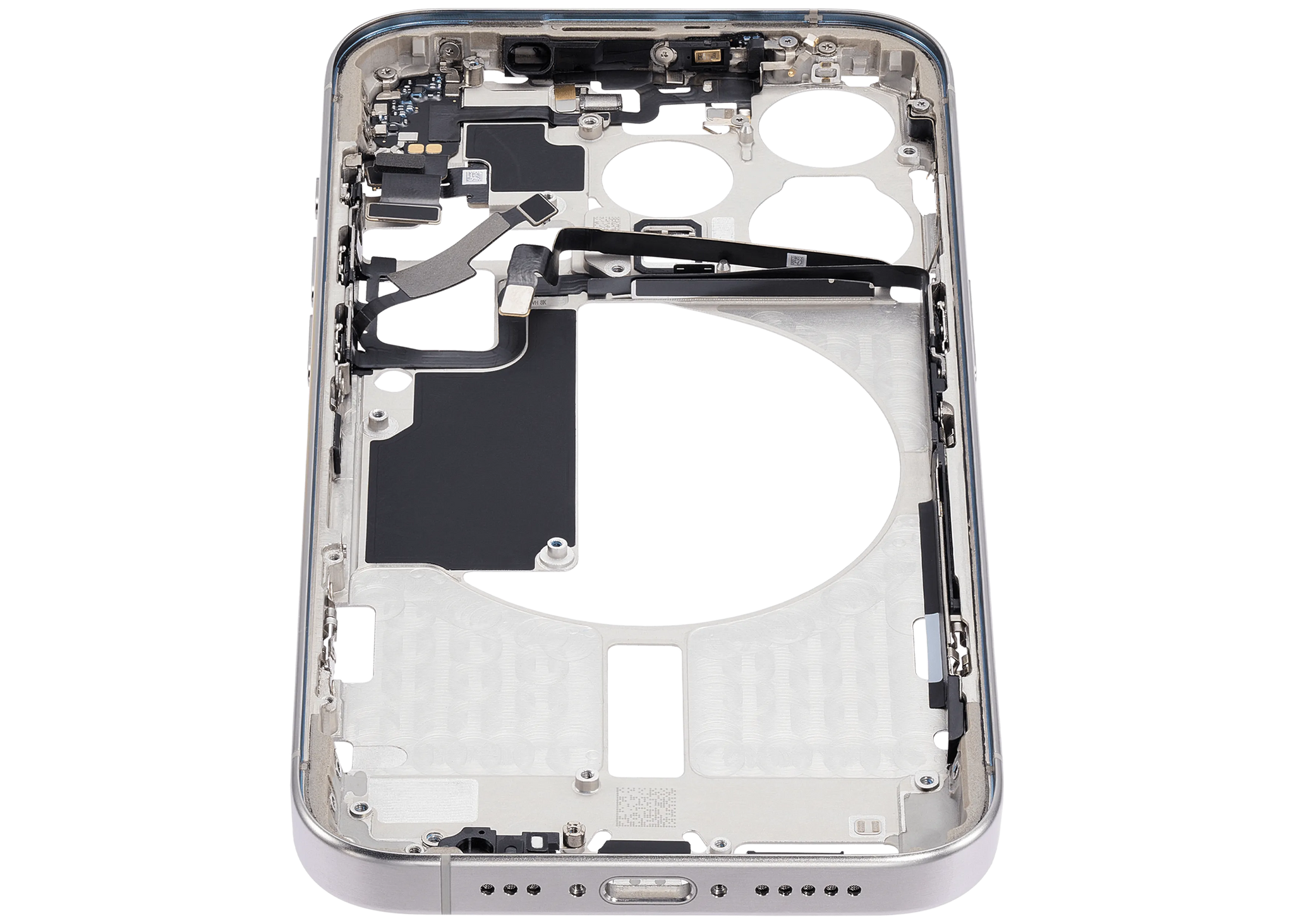 Mid-Frame Housing W/ Small Parts For iPhone 15 Pro (EU / Global Version) (Pull) (White Titanium)