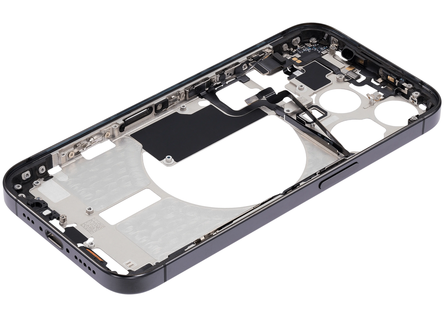 Mid-Frame Housing W/ Small Parts For iPhone 15 Pro (EU / Global Version) (Pull) (Black Titanium)