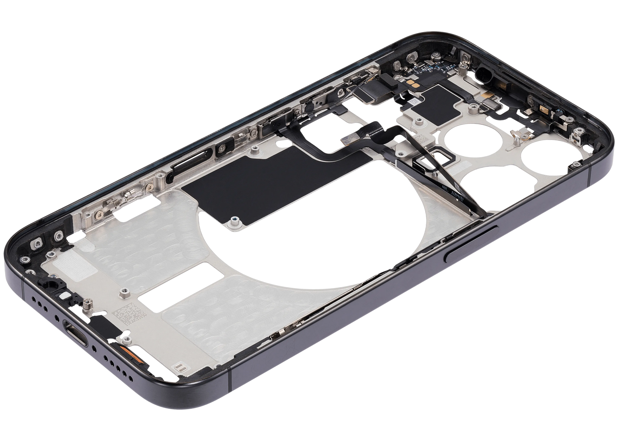 Mid-Frame Housing W/ Small Parts For iPhone 15 Pro (EU / Global Version) (Pull) (Black Titanium)