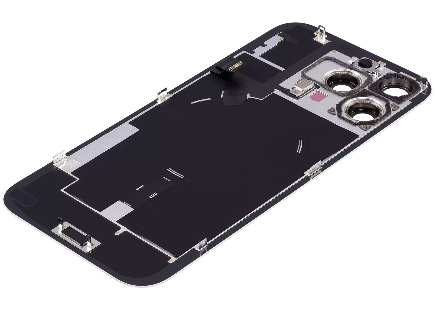 Back Glass w/ MagSafe Magnet & NFC & Flashlight Flex For iPhone 16 Pro Max (Pull) (White Titanium)
