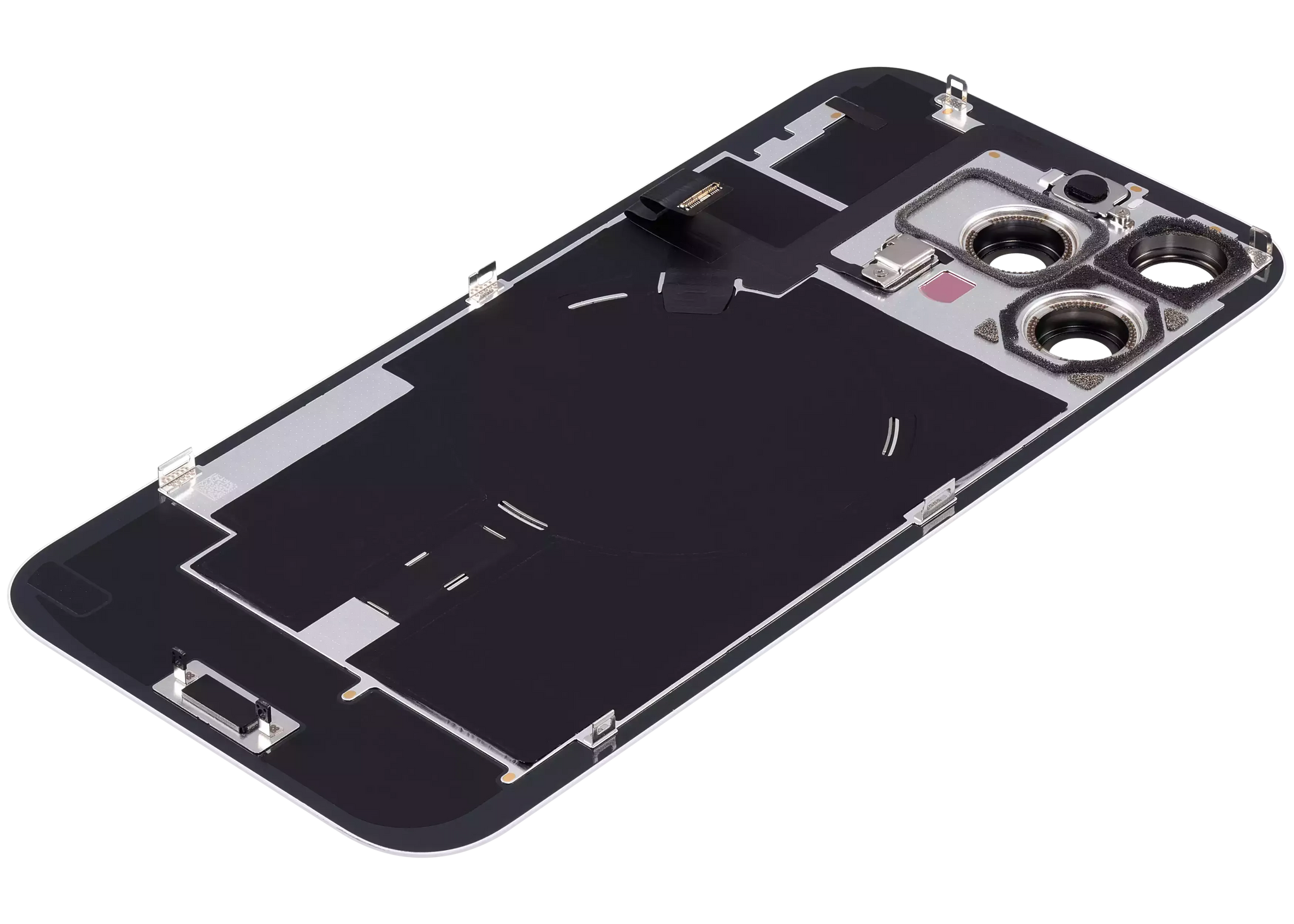 Back Glass w/ MagSafe Magnet & NFC & Flashlight Flex For iPhone 16 Pro Max (Pull) (White Titanium)