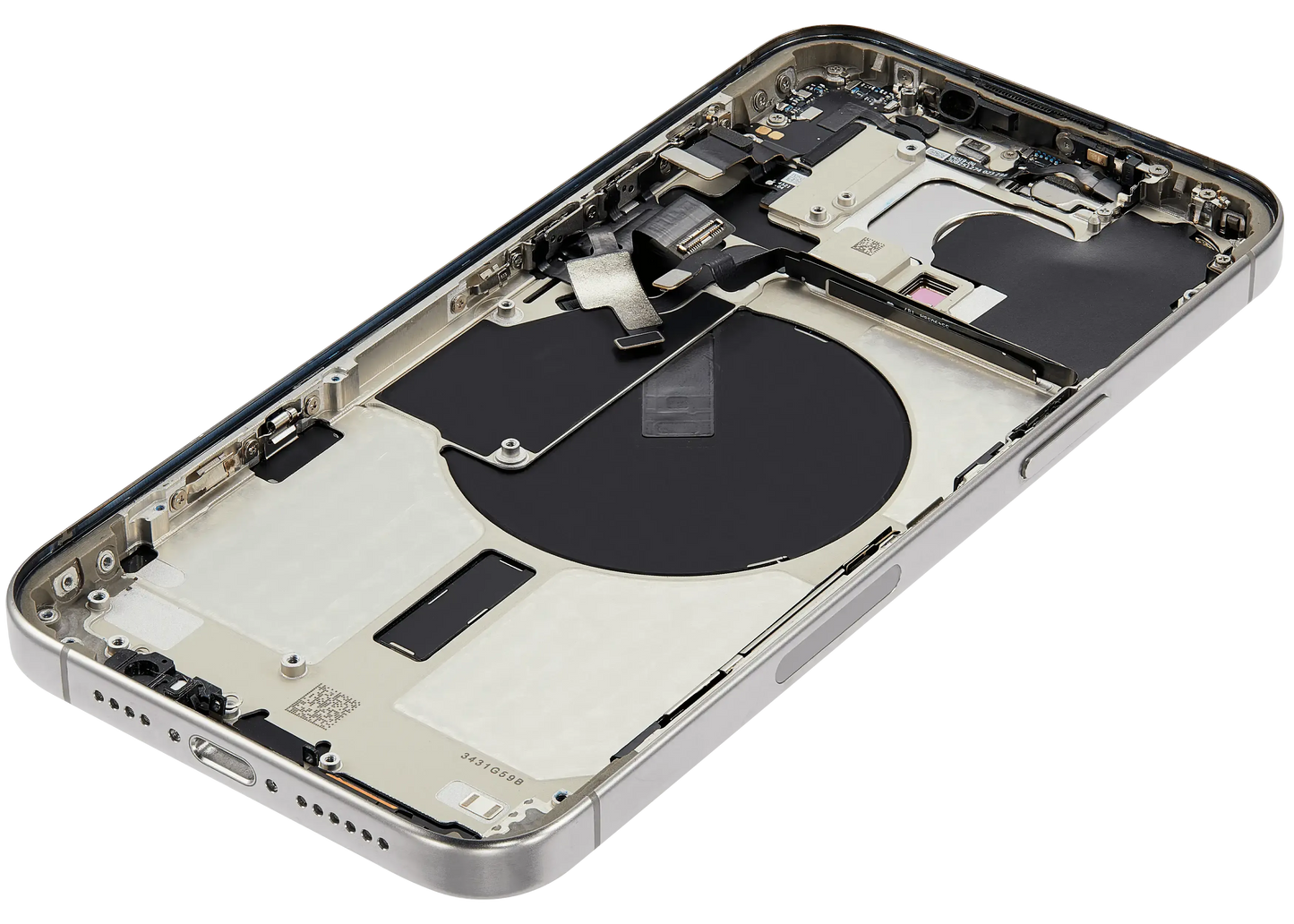 Back Housing W/ Small Parts For iPhone 15 Pro Max (US Version) (Pull) (White Titanium)