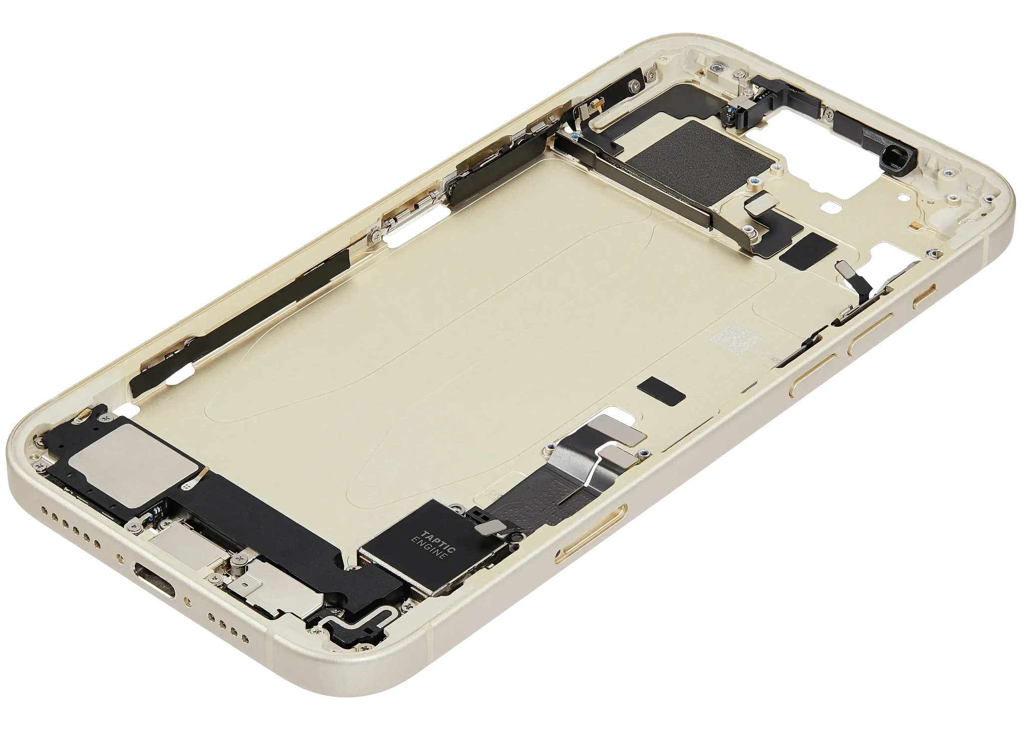 Mid-Frame Housing W/ Charging Port Flex & Small Parts For iPhone 15 Plus (EU / Global Version) (Pull) (Yellow)