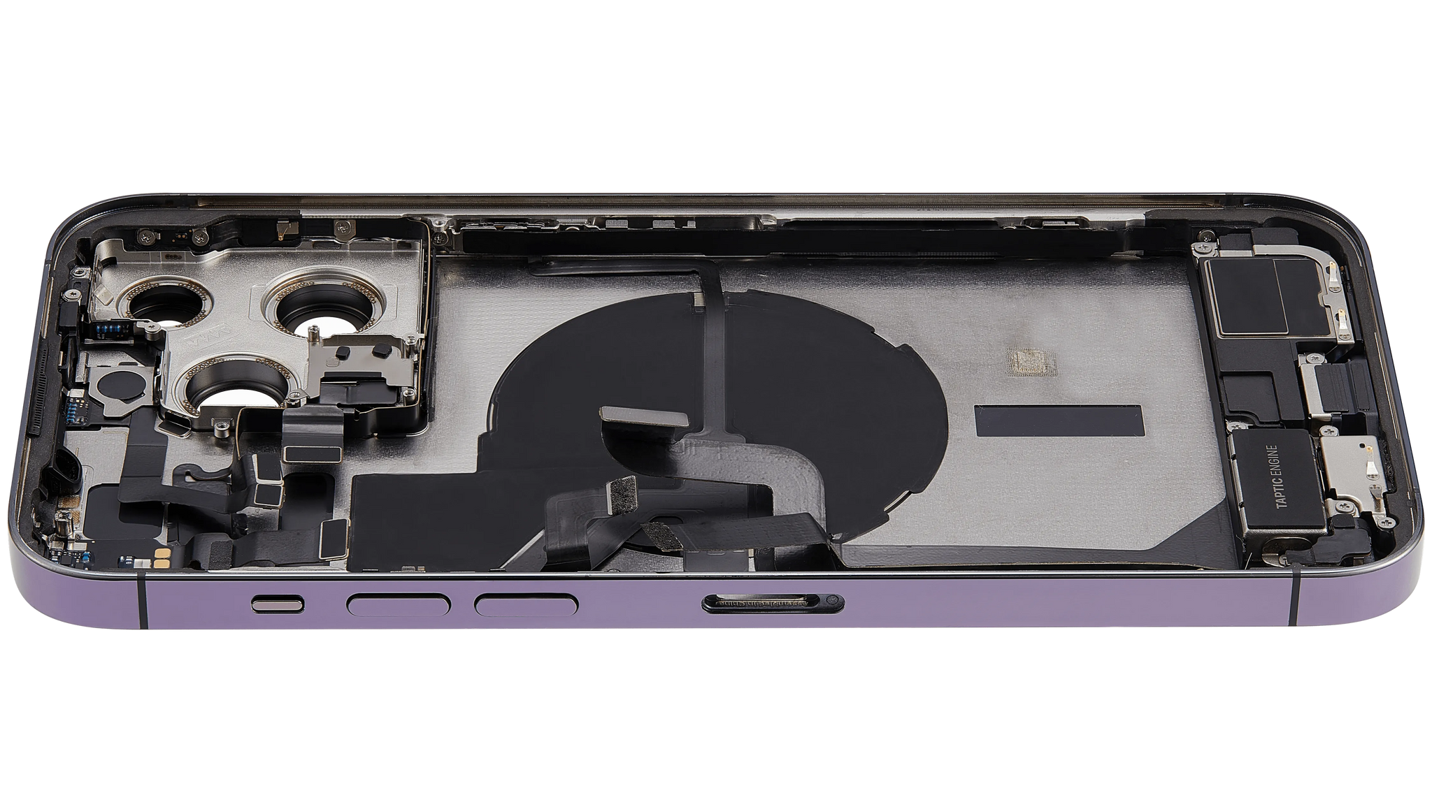 Back Housing W/ Charging Port Flex & Small Parts For iPhone 14 Pro Max (EU / Global Version) (Pull) (Deep Purple)