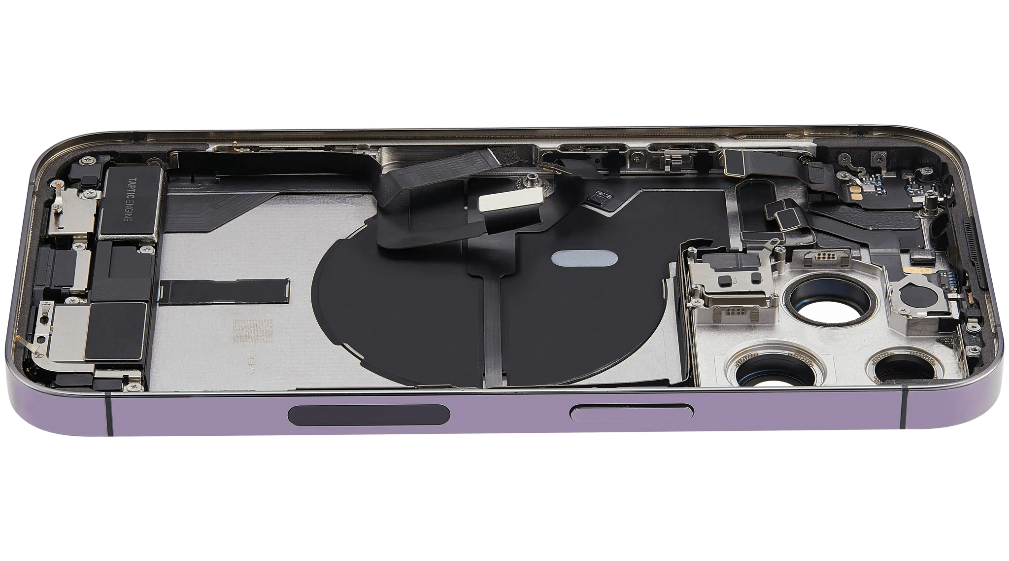 Back Housing W/ Charging Port Flex & Small Parts For iPhone 14 Pro (US Version) (Pull) (Deep Purple)