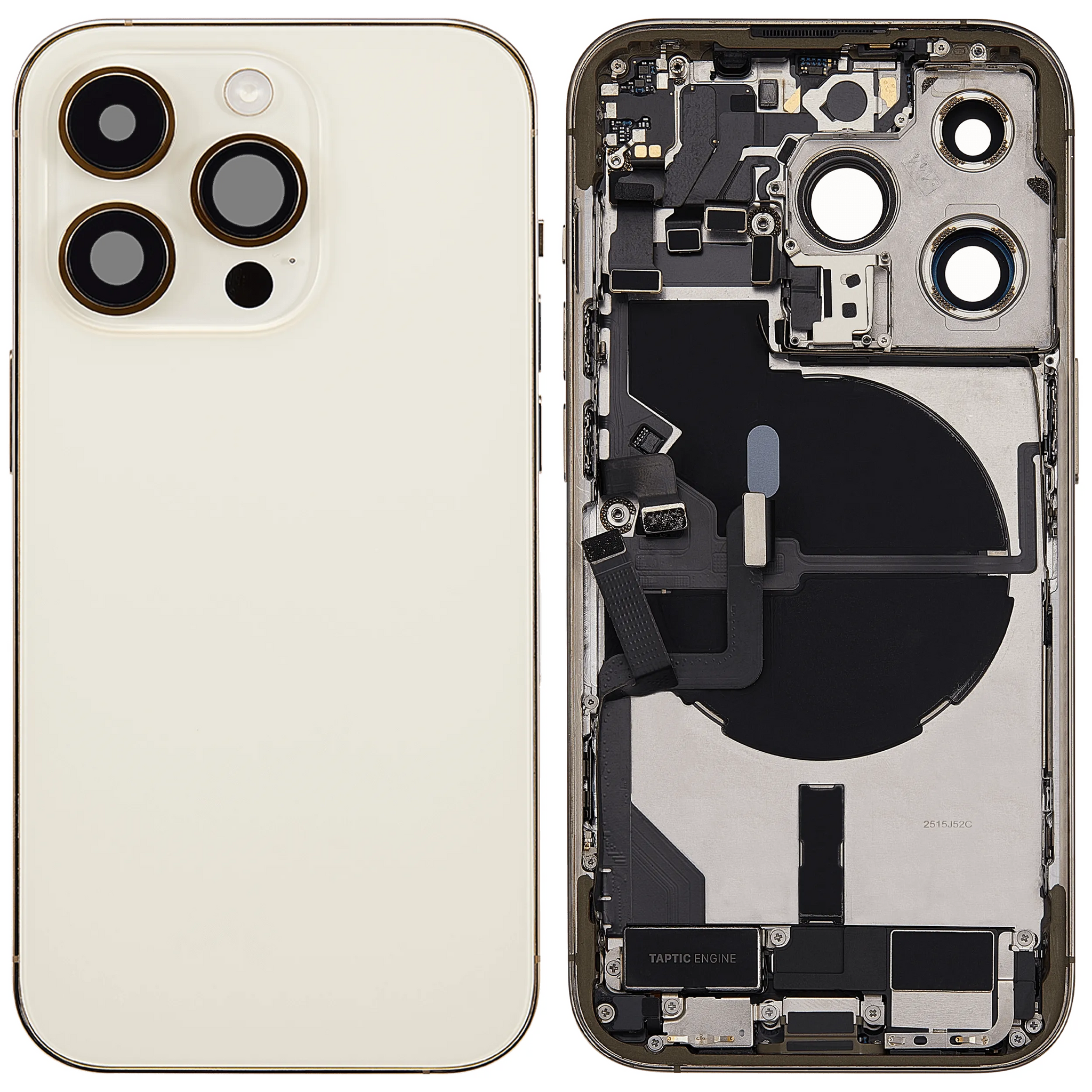 Back Housing W/ Charging Port Flex & Small Parts For iPhone 14 Pro (US Version) (Pull) (Gold)