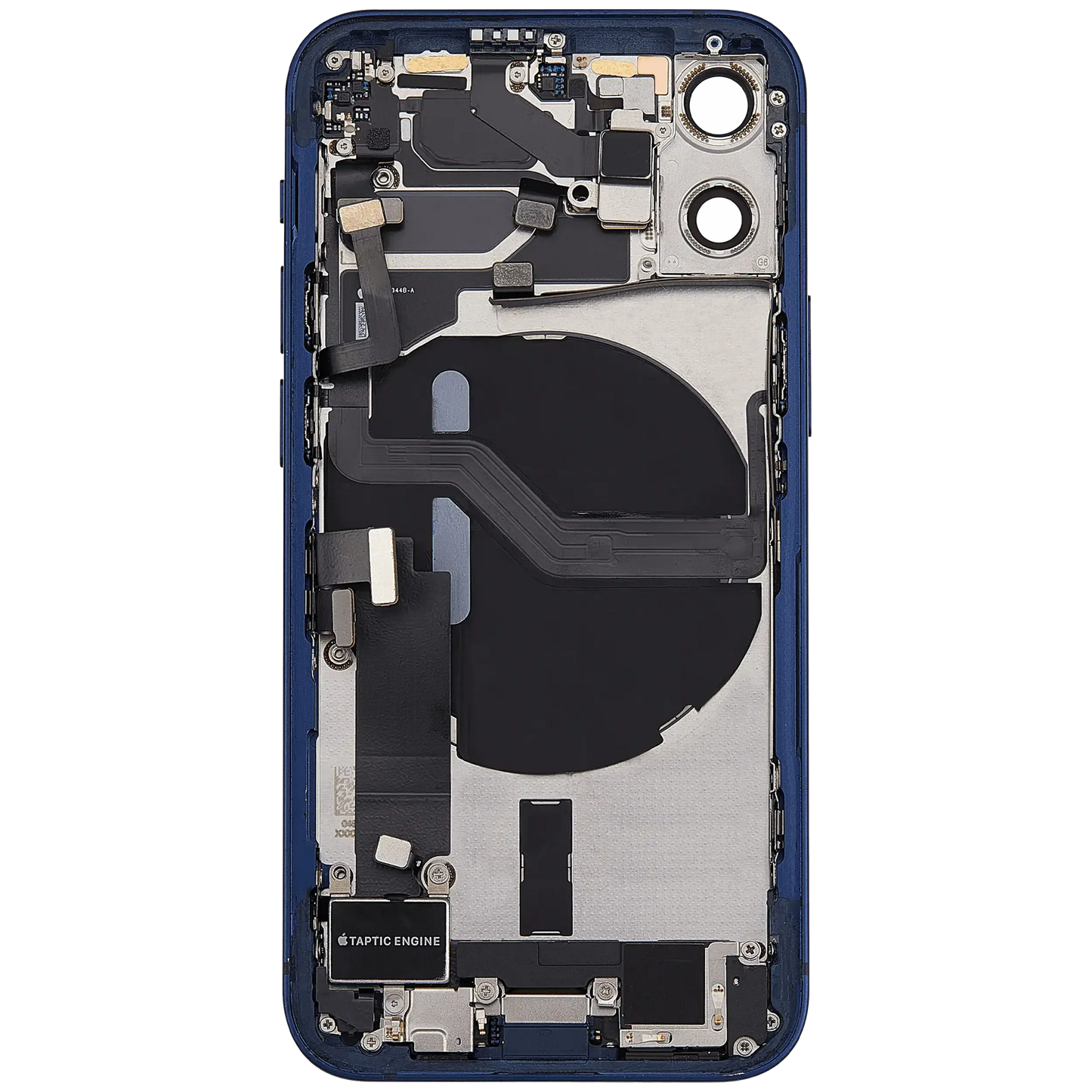 Back Housing W/ Charging Port Flex & Small Parts For iPhone 12 Mini (US Version) (Pull) (Blue)
