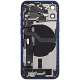 Back Housing W/ Charging Port Flex & Small Parts For iPhone 12 Mini (US Version) (Pull) (Blue)