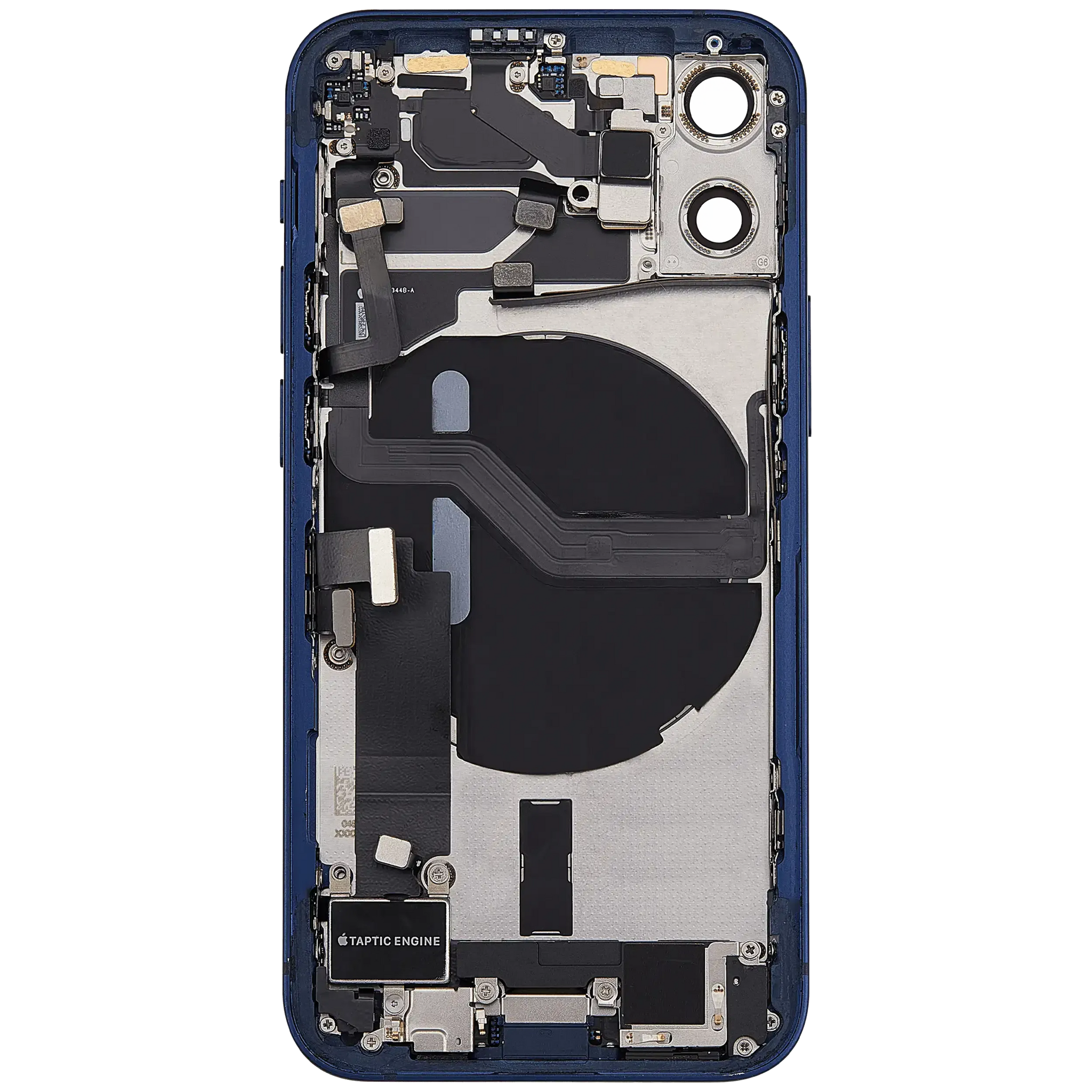 Back Housing W/ Charging Port Flex & Small Parts For iPhone 12 Mini (US Version) (Pull) (Blue)