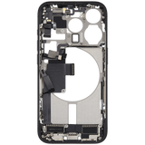 Mid-Frame Housing W/ Charging Port Flex & Small Parts For iPhone 15 Pro (US Version) (Pull) (Black Titanium)