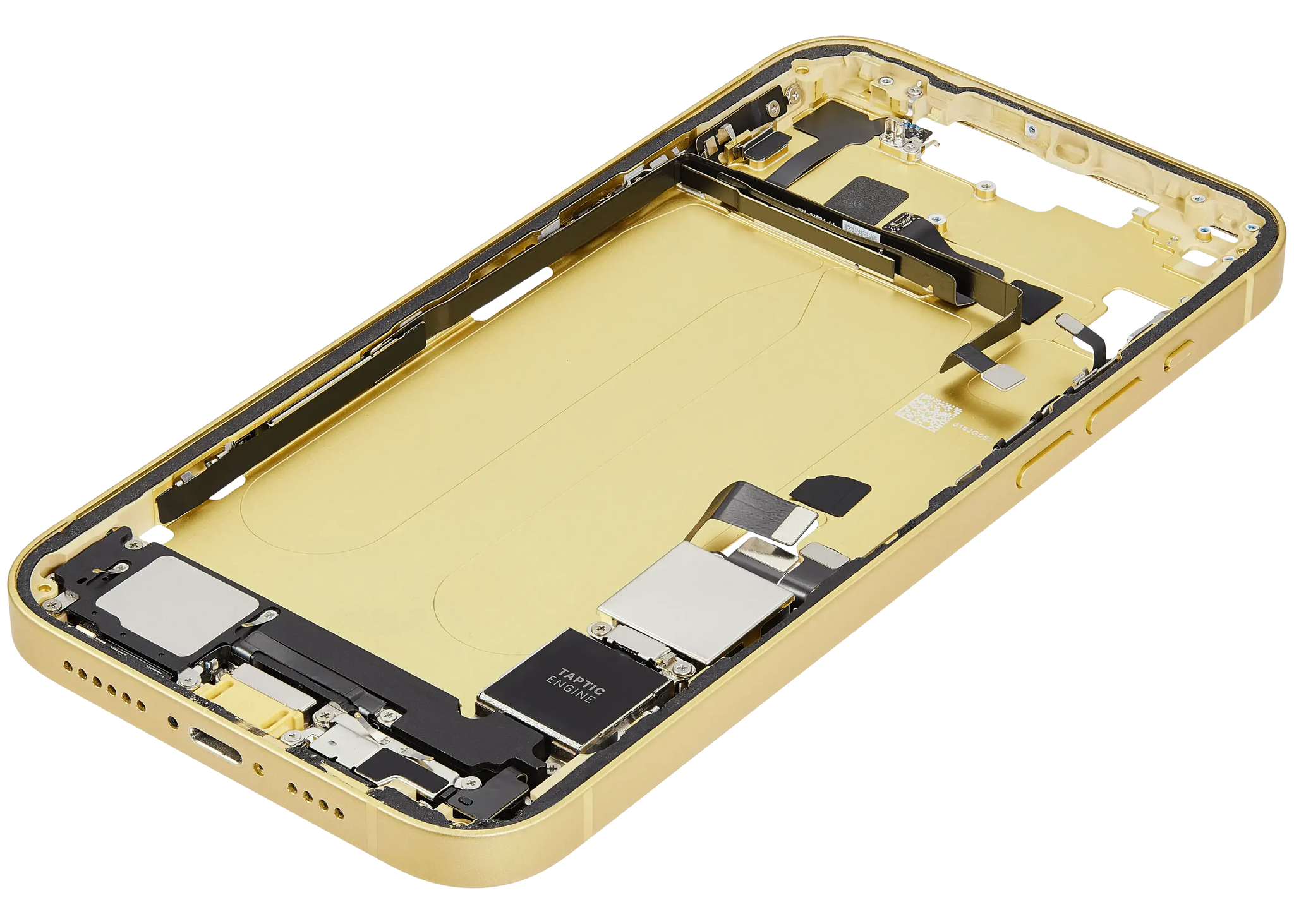 Mid-Frame Housing W/ Charging Port Flex & Small Parts For iPhone 14 Plus (US Version) (Pull) (Yellow)