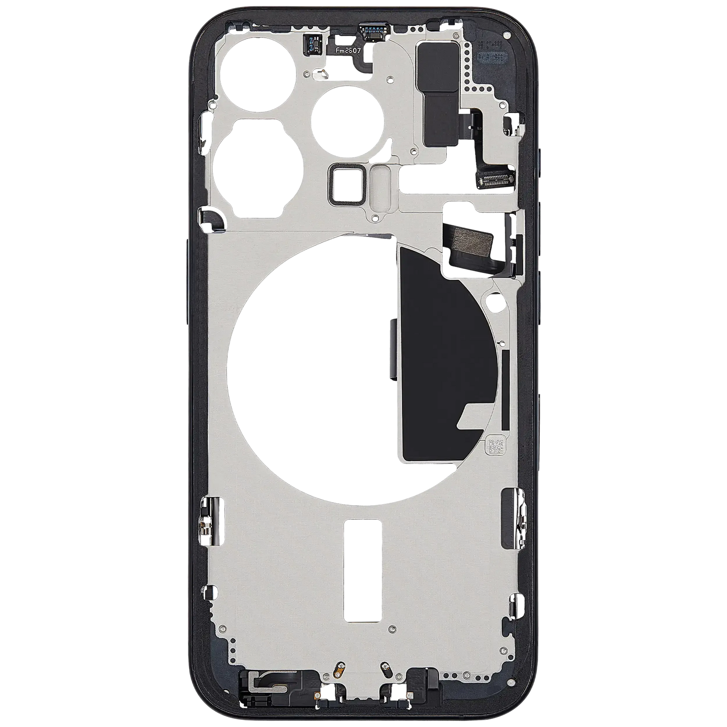 Mid-Frame Housing W/ Charging Port Flex & Small Parts For iPhone 15 Pro (EU / Global Version) (Pull) (Blue Titanium)