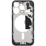 Mid-Frame Housing W/ Charging Port Flex & Small Parts For iPhone 15 Pro (EU / Global Version) (Pull) (Blue Titanium)
