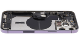Back Housing W/ Charging Port Flex & Small Parts For iPhone 14 Pro Max (US Version) (Pull) (Deep Purple)