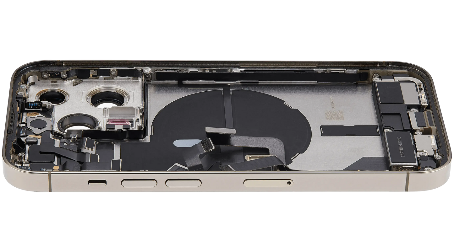Back Housing W/ Charging Port Flex & Small Parts For iPhone 14 Pro (EU / Global Version) (Pull) (Gold)
