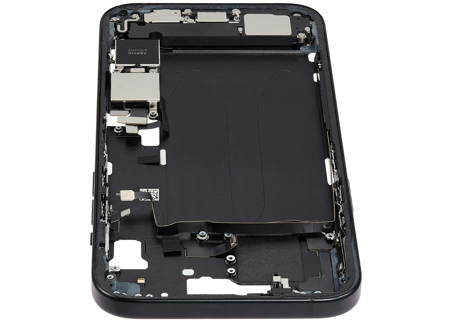 Mid-Frame Housing W/ Charging Port Flex & Small Parts For iPhone 15 Plus (US Version) (Pull) (Black)