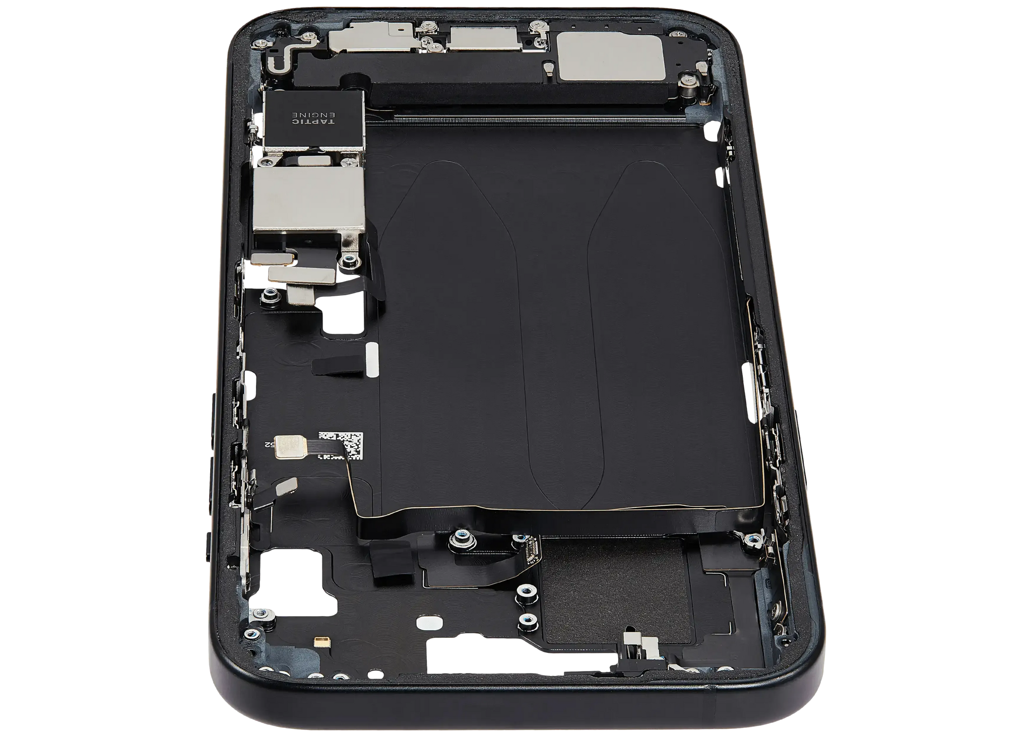 Mid-Frame Housing W/ Charging Port Flex & Small Parts For iPhone 15 Plus (US Version) (Pull) (Black)