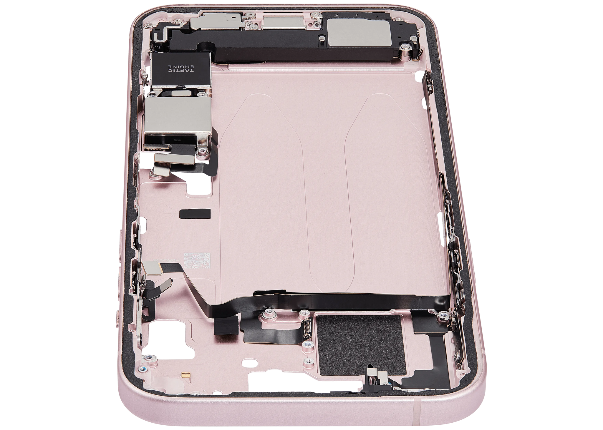 Mid-Frame Housing W/ Charging Port Flex & Small Parts For iPhone 15 Plus (US Version) (Pull) (Pink)