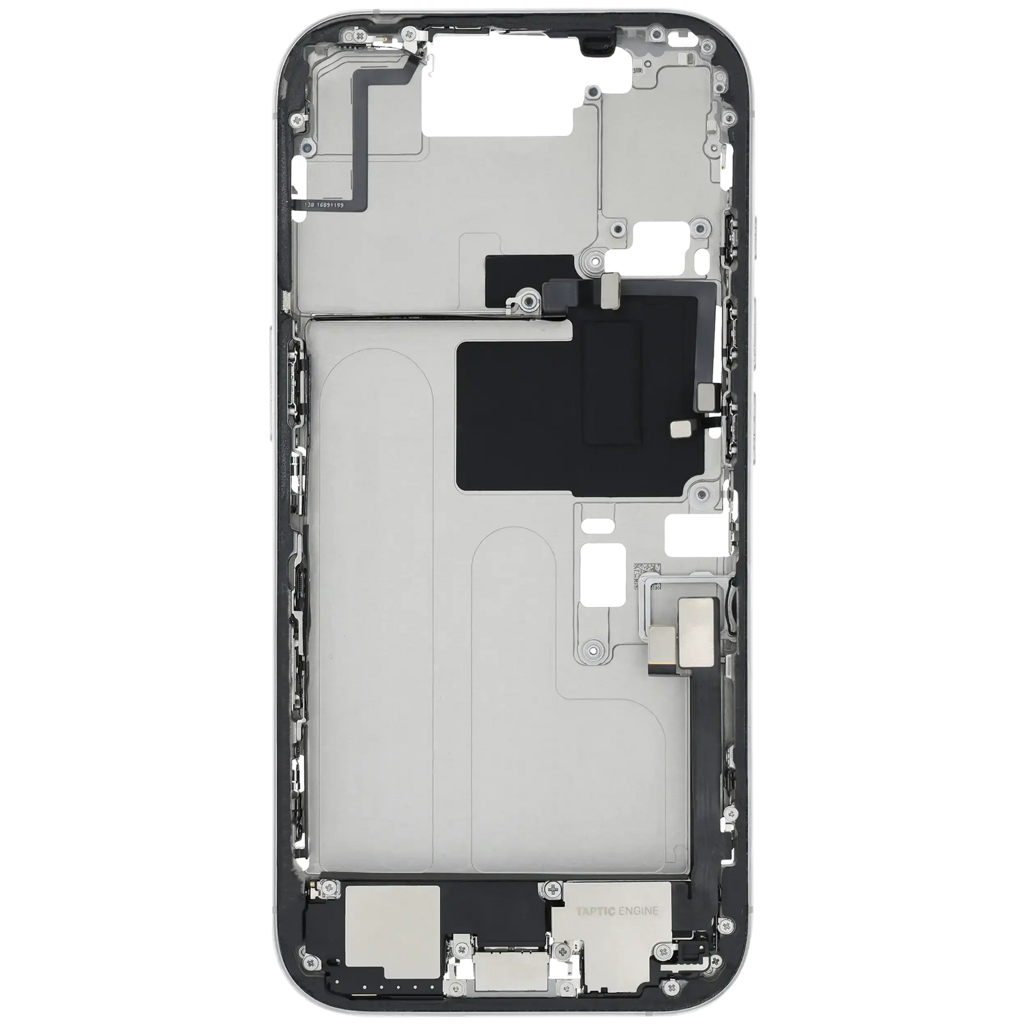 Mid-Frame Housing W/ Charging Port Flex & Small Parts For iPhone 16 Pro (EU / Global Version) (Pull) (White Titanium)