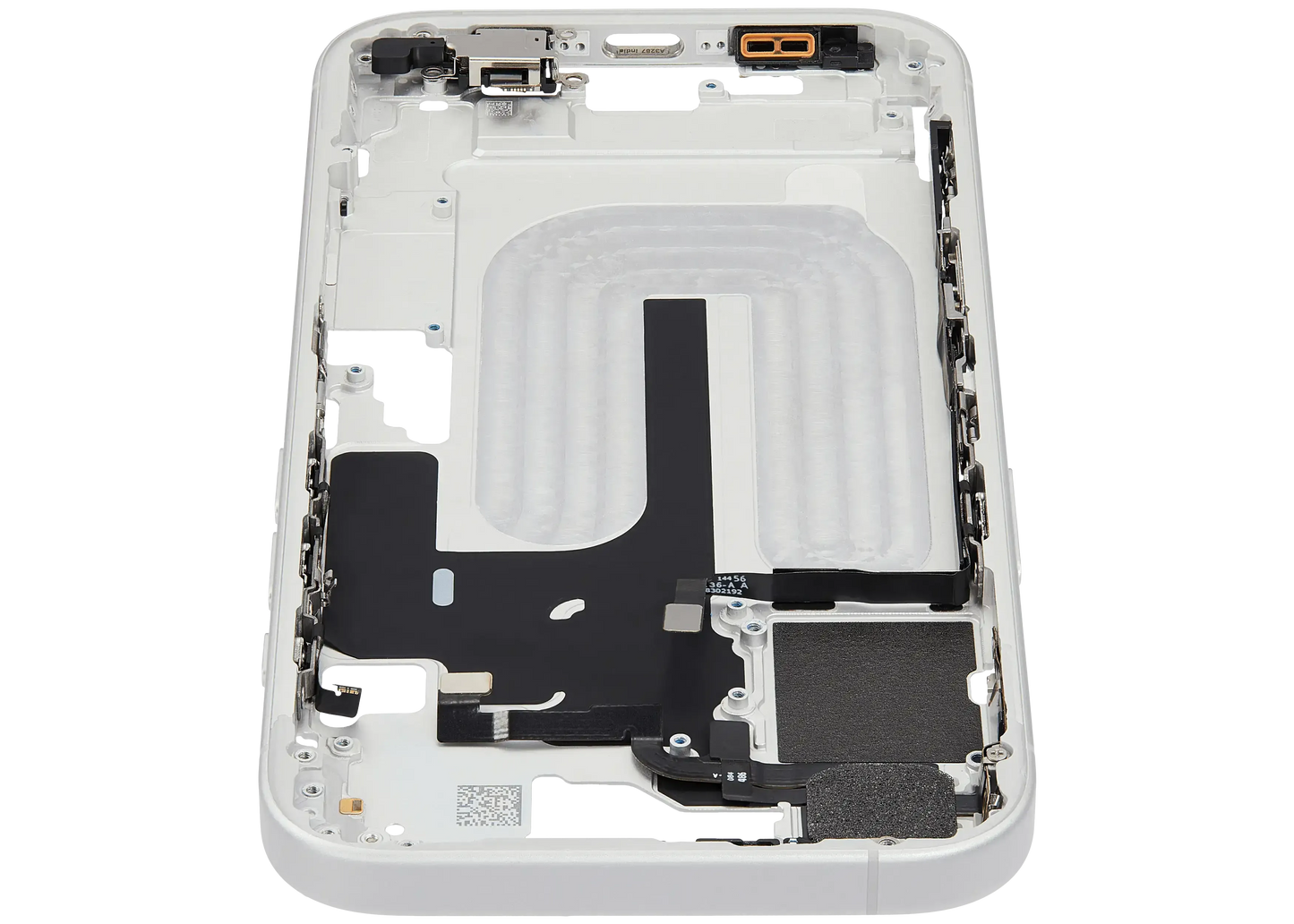 Mid-Frame Housing W/ Small Parts For iPhone 16 (EU / Global Version) (Pull) (White)