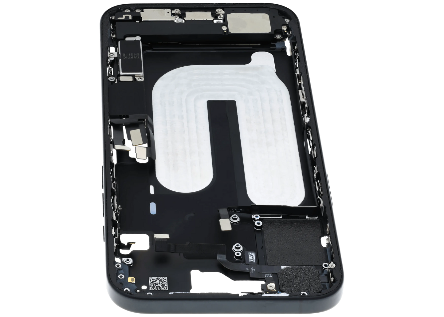 Mid-Frame Housing W/ Charging Port Flex & Small Parts For iPhone 16 Plus (EU / Global Version) (Pull) (Black)