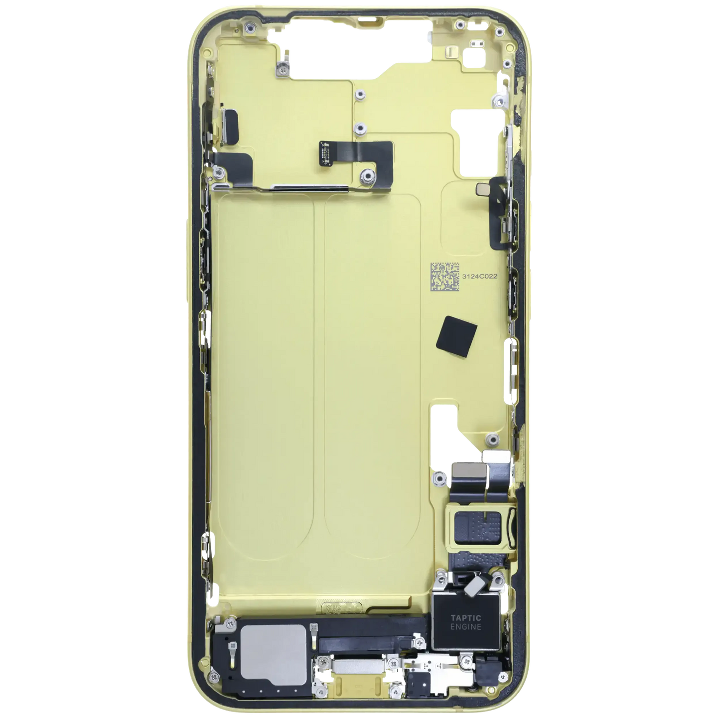 Mid-Frame Housing W/ Charging Port Flex & Small Parts For iPhone 14 (EU / Global Version) (Pull) (Yellow)